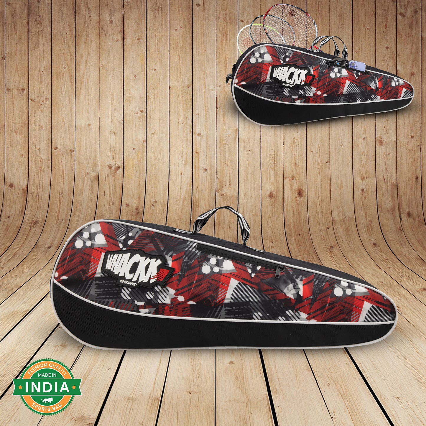 Pro Red 26L Unisex Lightweight Tennis Badminton Squash Equipment Cover Kit Bag | 4T 6B Racket |Duffel