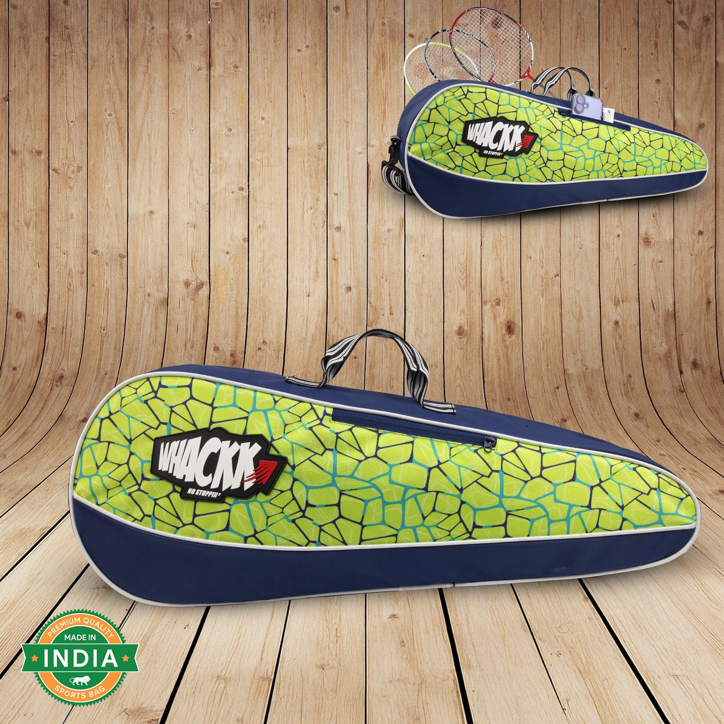 Pro Green 26L Unisex Lightweight Tennis Badminton Squash Equipment Cover Kit Bag | 4T 6B Racket |Duffel