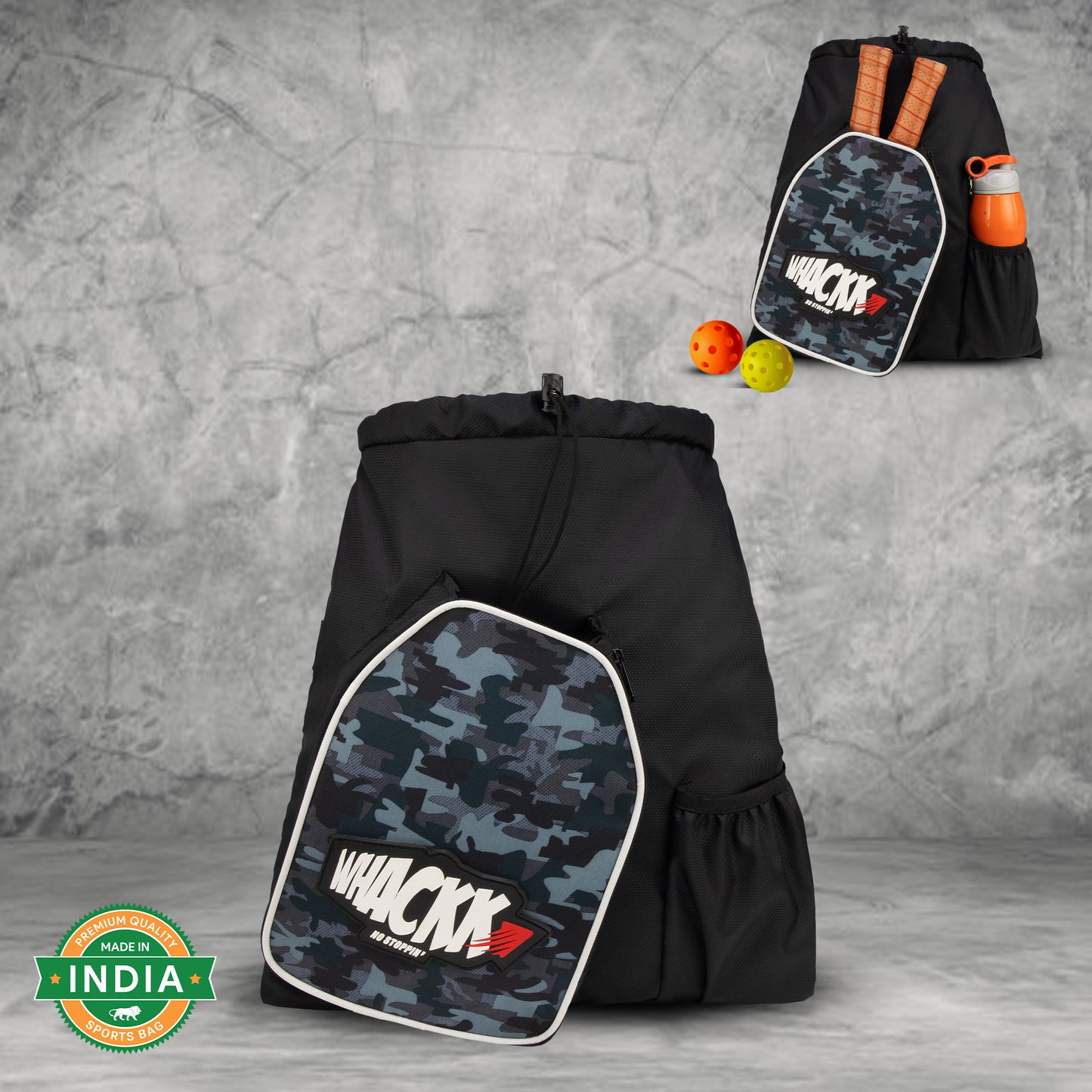 Dink Black Wildstone 8L Pickelball/ Table Tennis TT Bag Lightweight Unisex