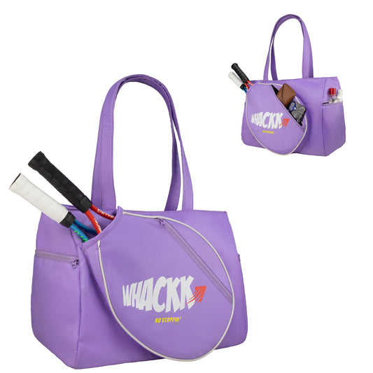 Whackk Graff Lavender Racket Sport Bagpack for Women | Stylish Sports Tote with Racket Compartment, Shoe & Clothes Storage | Lightweight Durable Shoulder Bag for Racket Sport Players