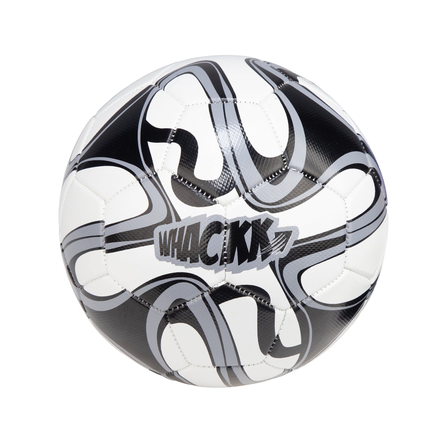 Whackk Pele Black & White Football (Size 5) – 32-Panel Durable PVC Ball
