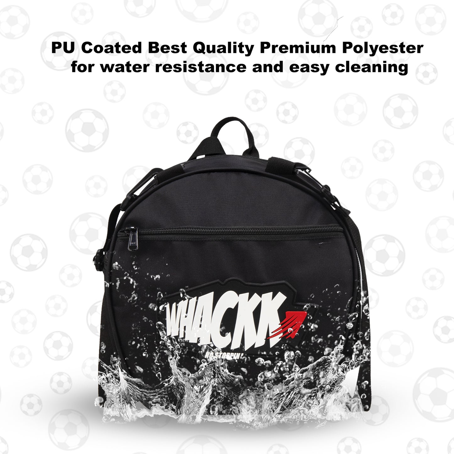 Attack Black Soccer 12L Football Equipment Bags| Basketball Volleyball Bags |Adjustable Strap Backpack |Easy Access Pocket Mesh Bottle Holders | Ball Bag |Kitbag |Bag