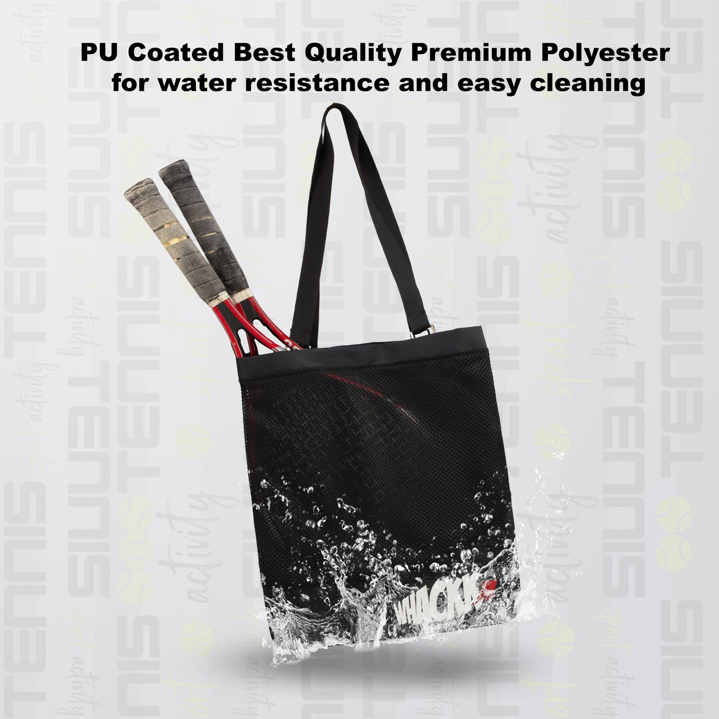 Borg Black 23L Tennis Badminton Squash Shoulder Bag/Sep Shoe Pocket/Bottle Holder/Organiser