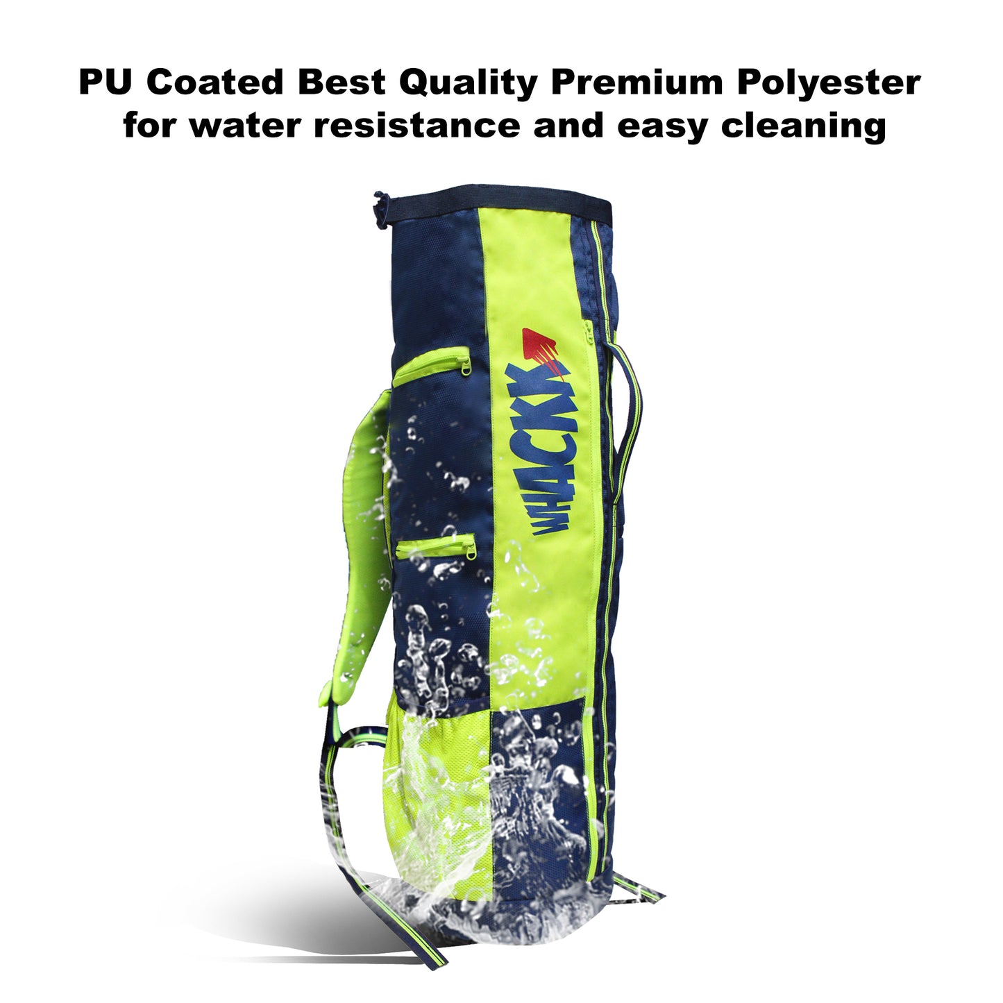 Brute Navy Blue F. Green Unisex Yoga Aerobics Gym Mat Bags Air Ventilated Pocket for Shoes, Front & Top Open, Carry Way with 3-Way Options i.e. Backpack, Holdable or with a Loop