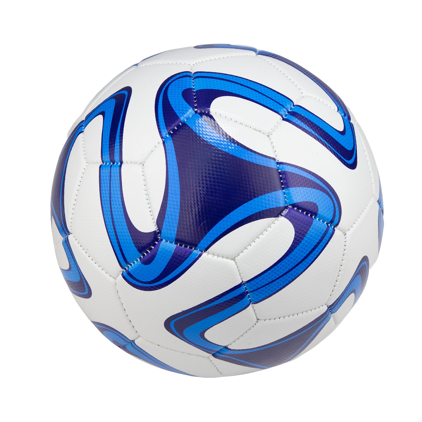 Whackk Pele Blue & White Football (Size 5) – 32-Panel Durable PVC Ball