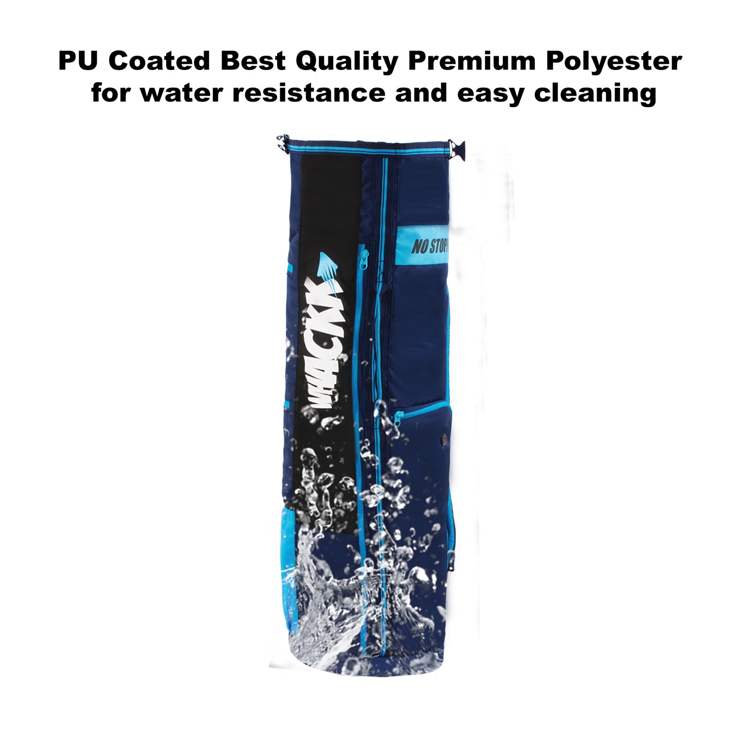 Brute Navy Blue Black Unisex Yoga Aerobics Gym Mat Bags Air Ventilated Pocket for Shoes, Front & Top Open, Carry Way with 3-Way Options i.e. Backpack, Holdall or with a Loop