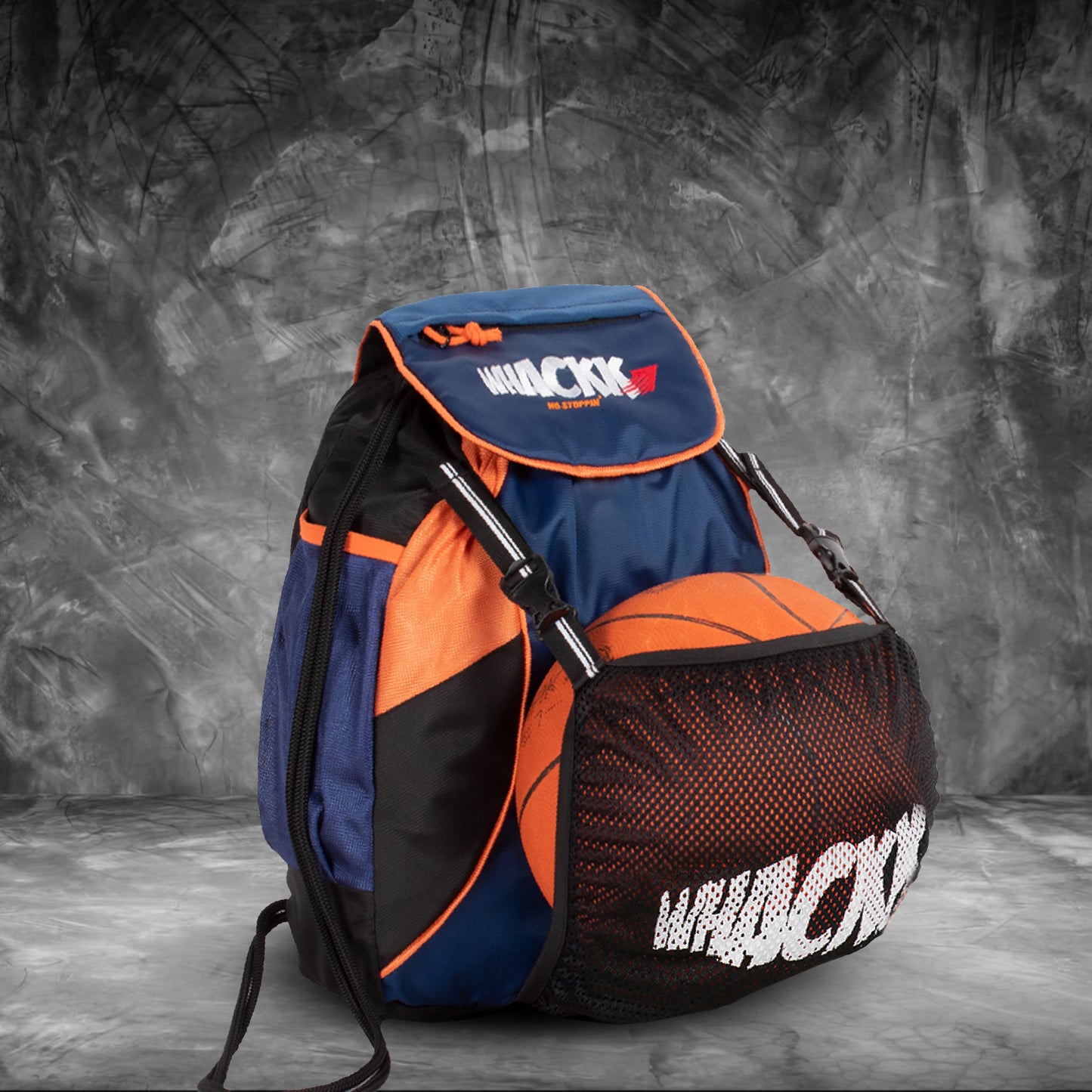 Storm Soccer Volleyball Basketball kit bag 19L Navy Orange