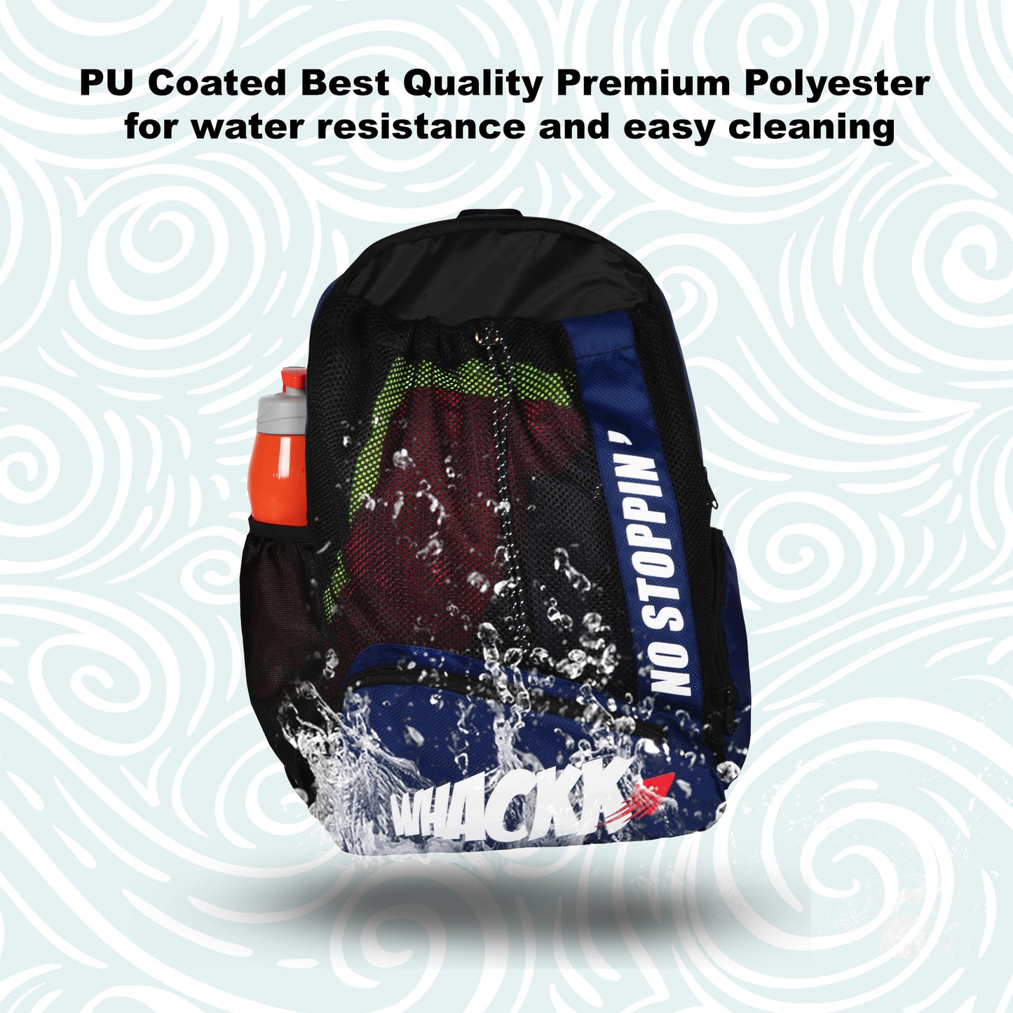 Dolphin Navy Black 26L Unisex Swimming Gym Equipment Backpack |Diving Surfing Sports Bag|Separate Wet Dry Compart|Pocket for Cap & Goggles|Lightweight|Water Resistant|for Men Women