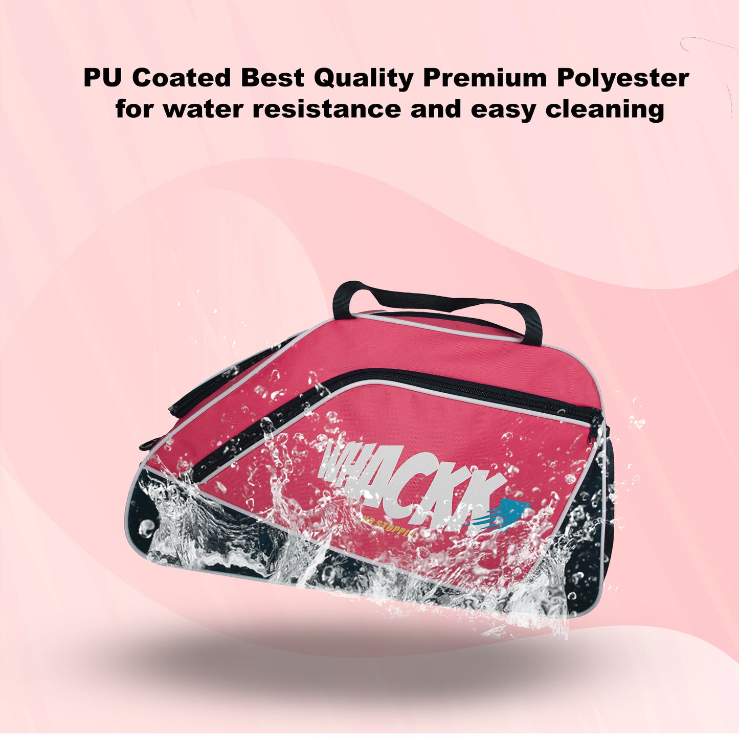 Flip Senior Pink 33L|Skating/Gym/Sports/Travel/Bag|Inline Roller Equipment Bag|Quad Ice Skates Kit|Kitbag|Easy Access Pocket|2 Bottle Holders|Compartment Fits in Helmet & Skates 11"