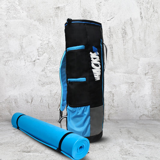 Brute Black Blue Grey Unisex Yoga Aerobics Gym Mat Bags Air Ventilated Pocket for Shoes, Front & Top Open, Carry Way with 3-Way Options i.e. Backpack, Holdable or with a Loop