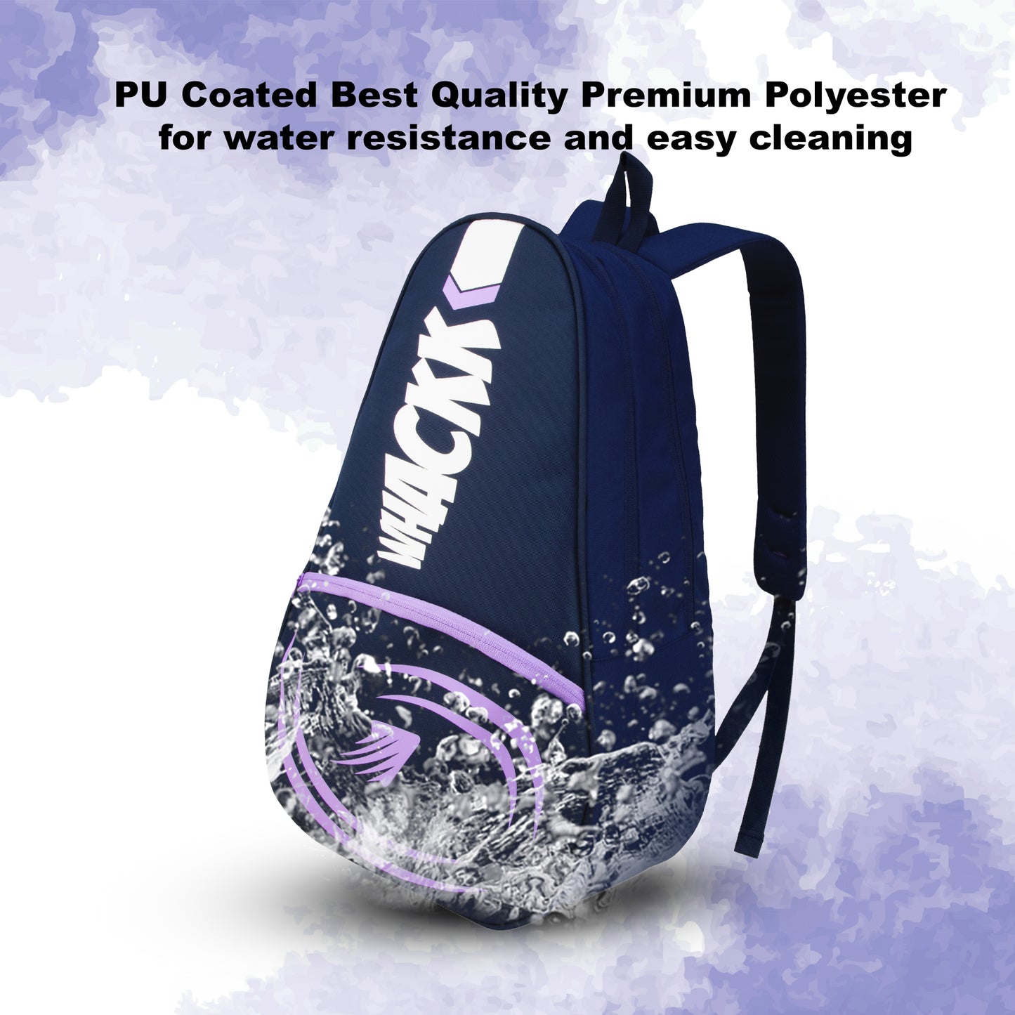 Ace Lavender 28L Unisex Lightweight Stylish Tennis Badminton Squash Equipment Kit Bag | Shuttle Bag |Shoe Pocket| Backpack Style | Spacious Storage Compartment| Rackets Tennis-6 Badminton-8