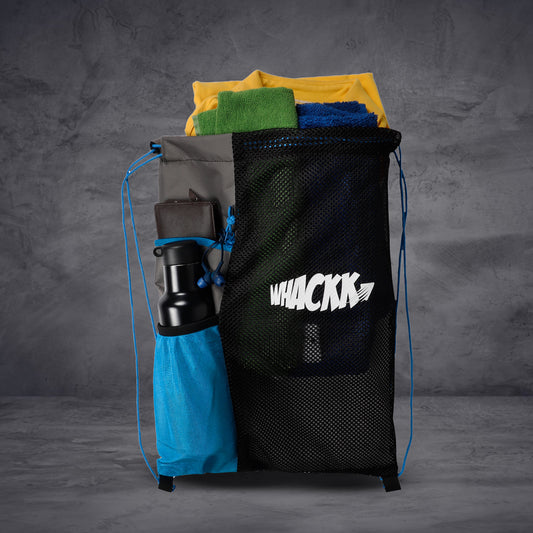 Joss Blue Grey 9L|Sports Bag|Swimming Equipment Bags|Netball Bags|Dry Bags|Drawstring Bag for Shoes & Clothes|Sports Gear|Accessory Pocket |Gym Bag |Tuition Bag|1 Bottle Holder