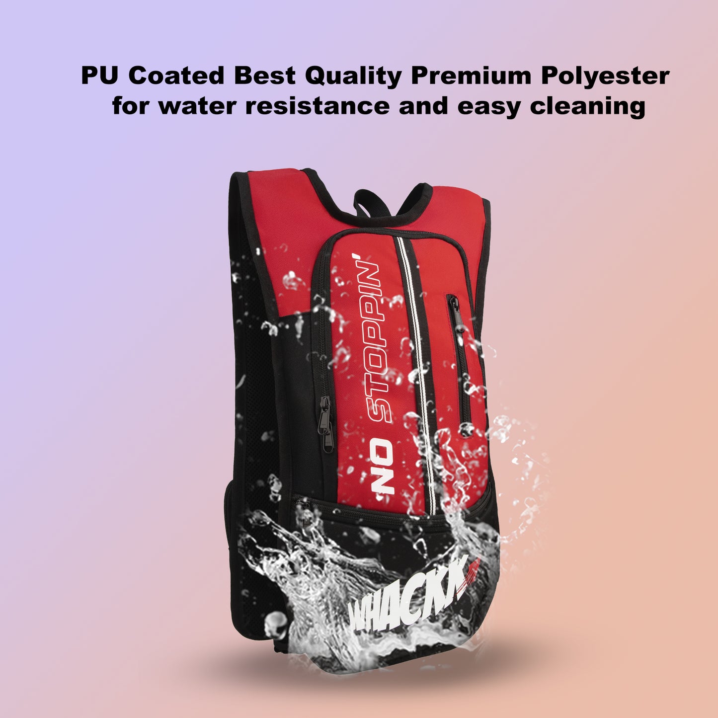 Marathon Red Running Bag |Unisex Camping & Hiking | Hydration Pouch Compartment Connecting Water ducts Pockets |Waist Packs| Motorcycle Trekking Outdoor