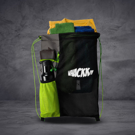 Joss Green 9L|Sports Bag|Swimming Equipment Bags|Netball Bags|Dry Bags|Drawstring Bag for Shoes & Clothes|Sports Gear|Accessory Pocket |Gym Bag |Tuition Bag|1 Bottle Holder