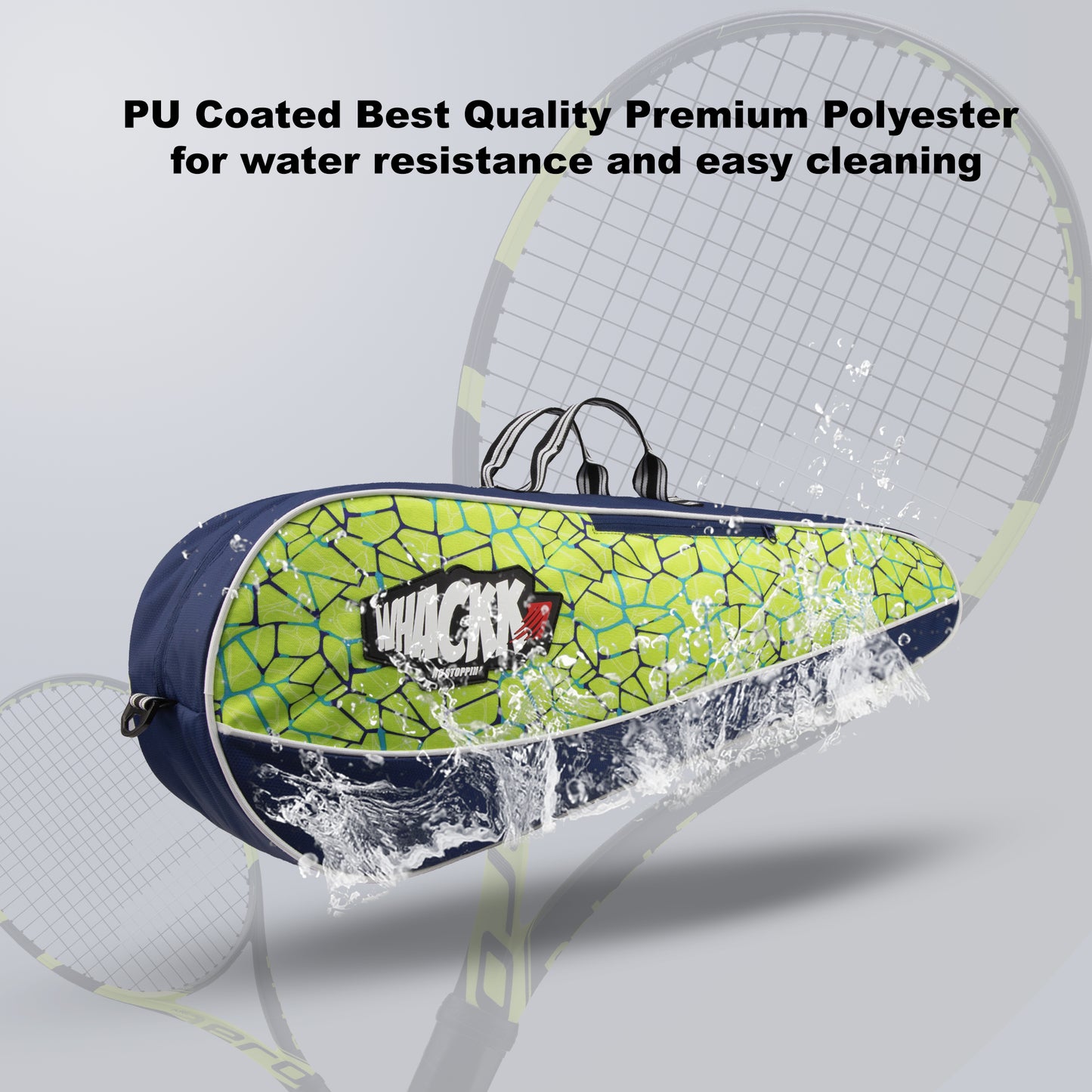 Pro Green 26L Unisex Lightweight Tennis Badminton Squash Equipment Cover Kit Bag | 4T 6B Racket |Duffel