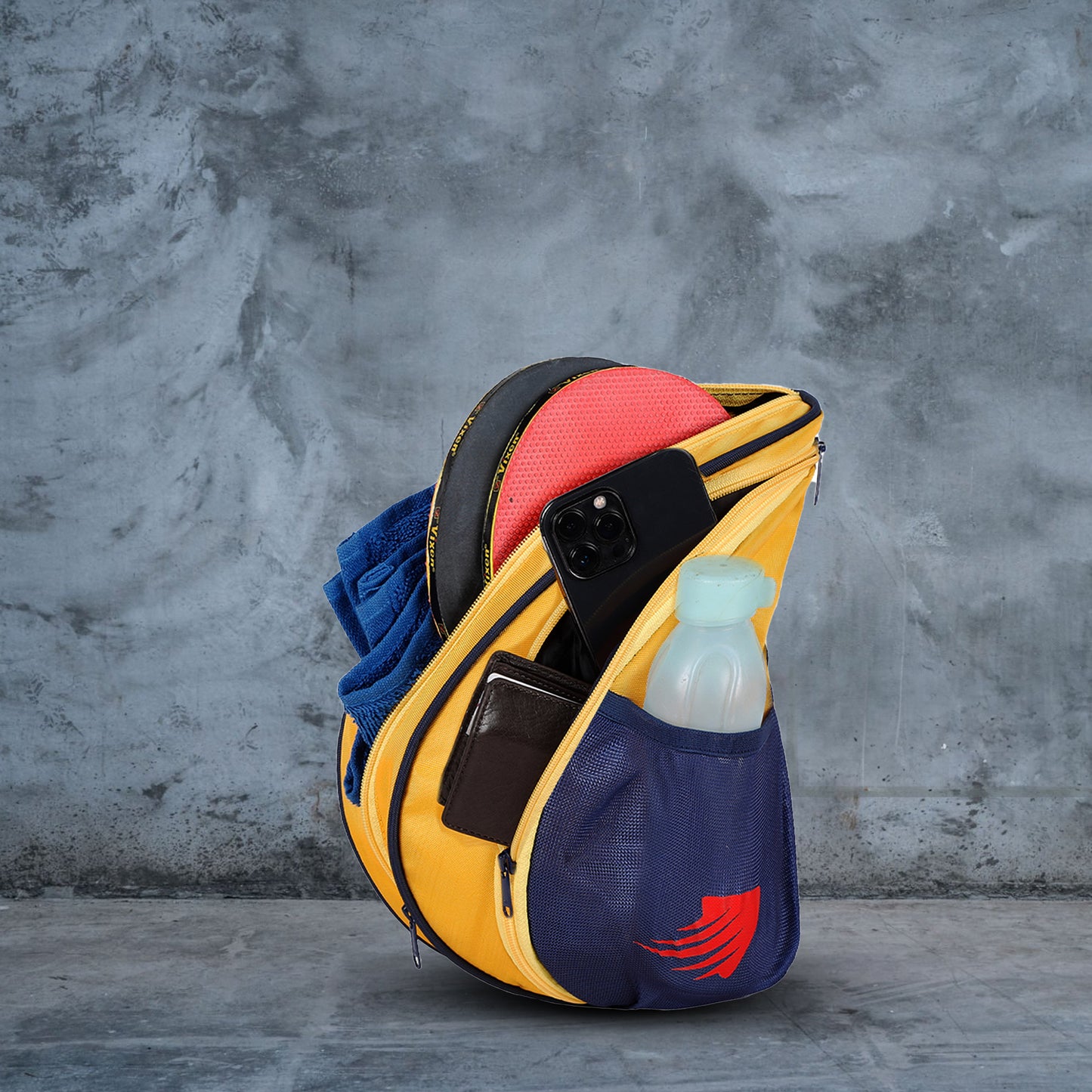 Twirl 5L Yellow| Unisex Table Tennis Equipment Bag | Tennis Case | Racket Case | TT Bag Cover |Ping Pong Paddle Case|Case Bag Double-Sided |Professional |Bat Protector Pouch |Travel