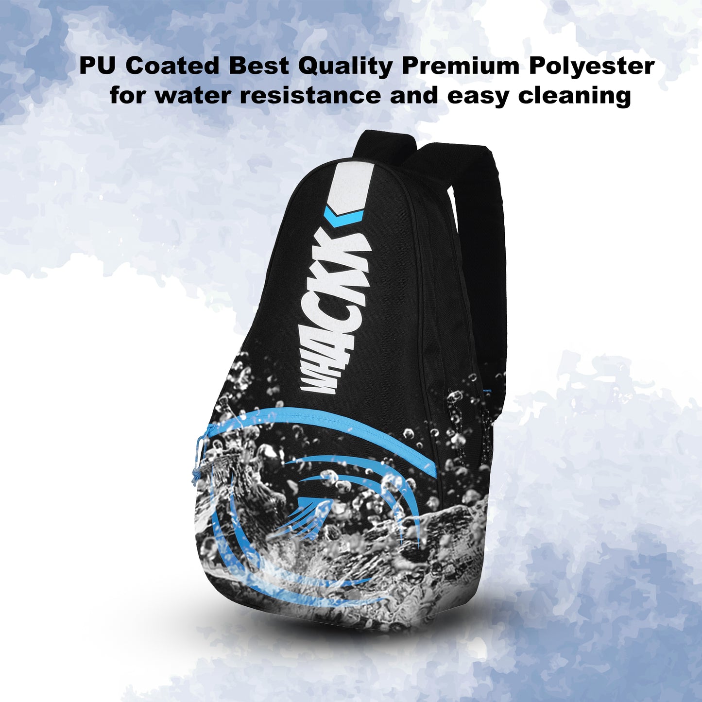 Ace Navy Black 28L Unisex Lightweight Stylish Tennis Badminton Squash Equipment Kit Bag | Shuttle Bag |Shoe Pocket| Backpack Style | Spacious Storage Compartment| Rackets Tennis-6 Badminton-8