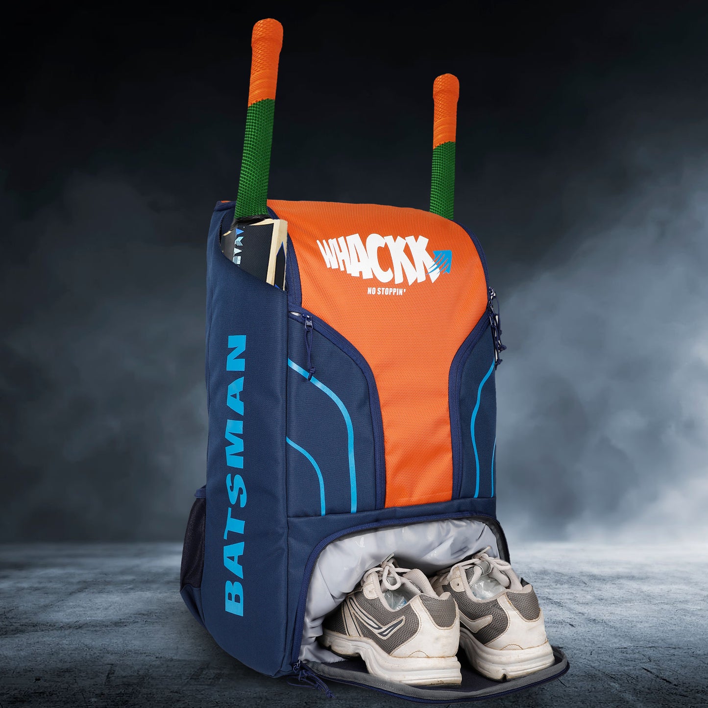 Batsman Cricket Kit Bag 52L Navy Orange