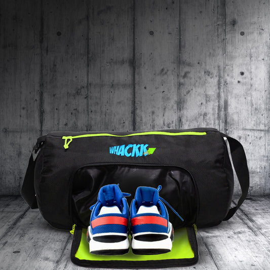 Track Green 31L|Gym Bags |Fitness Bag| Sports Duffle| Multipurpose Carry Bag |Travel Duffel Bag| Adjustable Strap| Air Ventilated Pocket for Shoes| Unisex| Lightweight| Sports Kit| Kitbag| for Men Women
