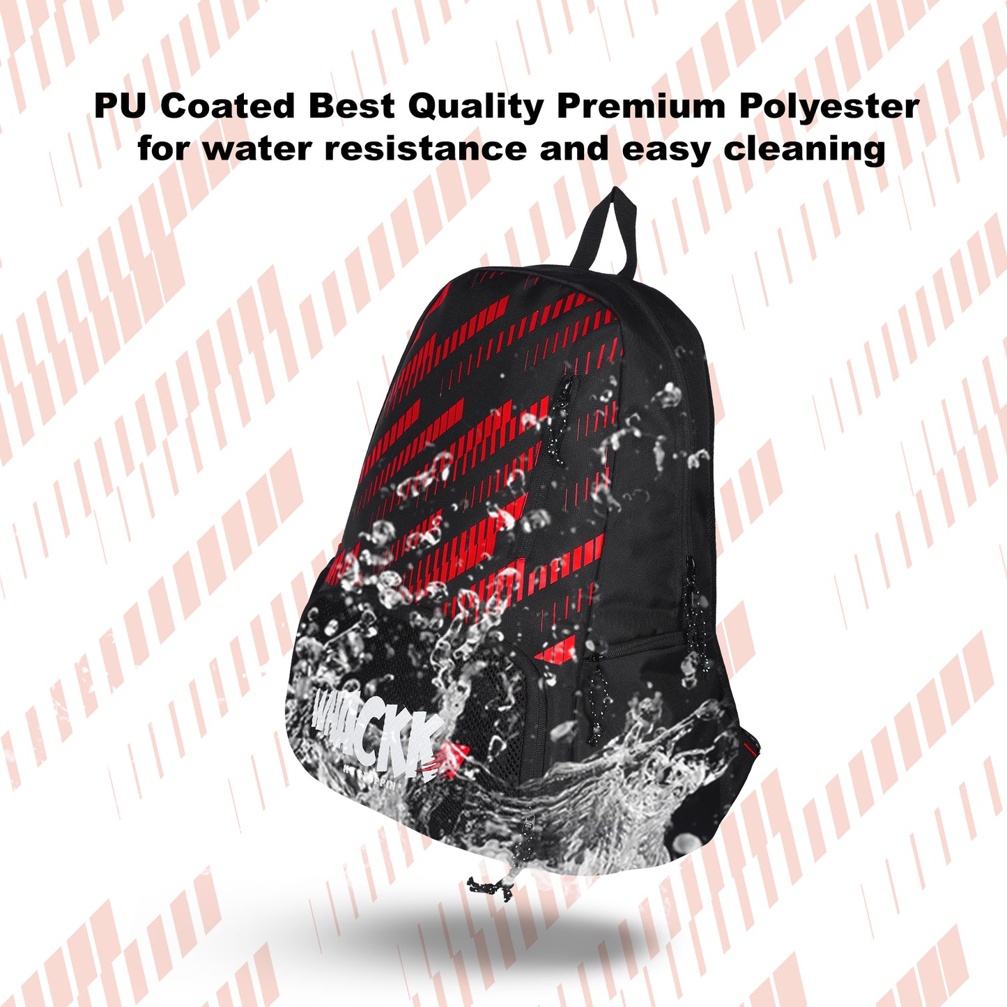 Thunderbolt 28L Red |Football Basketball Volleyball Equipment Backpack Bag|Kit Bag|Soccer Bag|Boys Kids Adult Men|Mesh Shoe or Ball Pocket|Bottle Holder| Easy Access Pocket