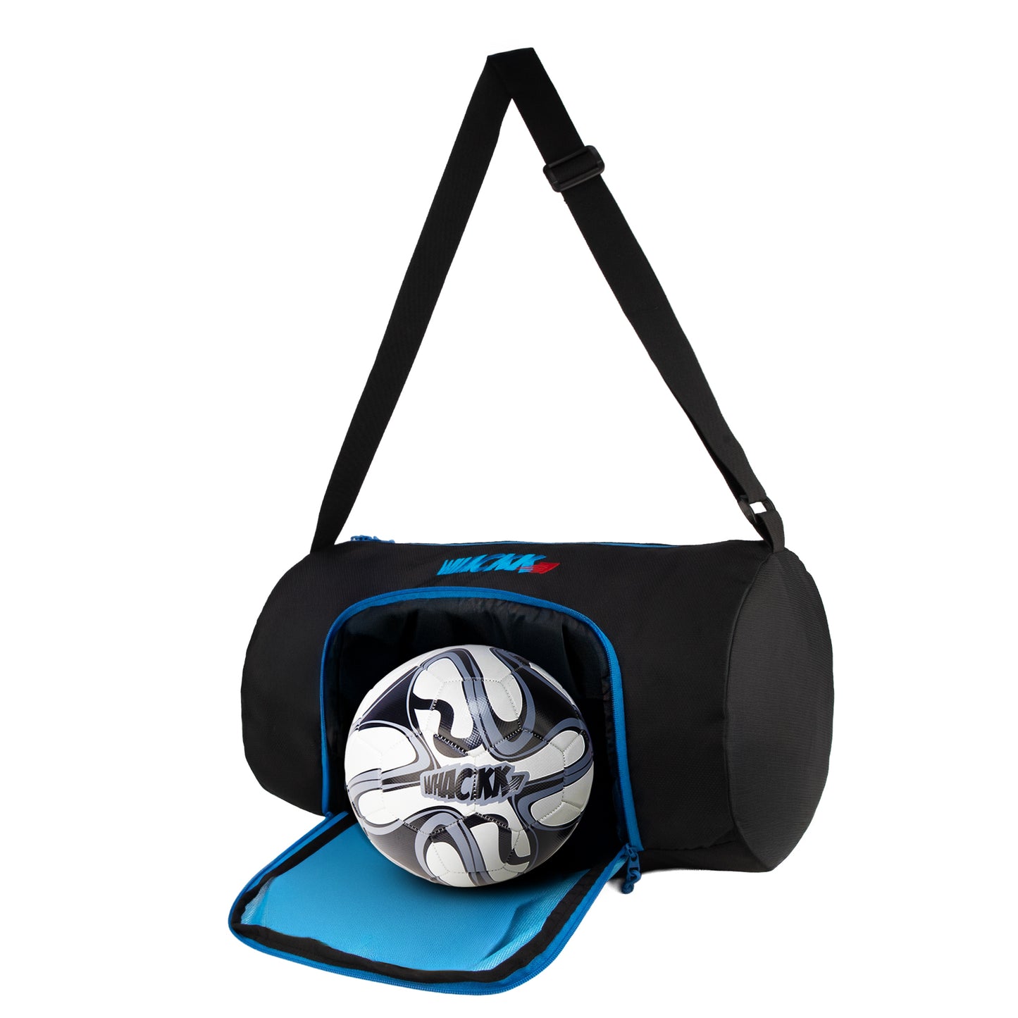 Track Blue 31L |Gym Bags |Fitness Bag|Sports Duffle|Multipurpose Carry Bag |Travel Duffel Bag|Adjustable Strap|Air Ventilated pocket for shoes|Unisex|Lightweight|Sports Kit|Kitbag