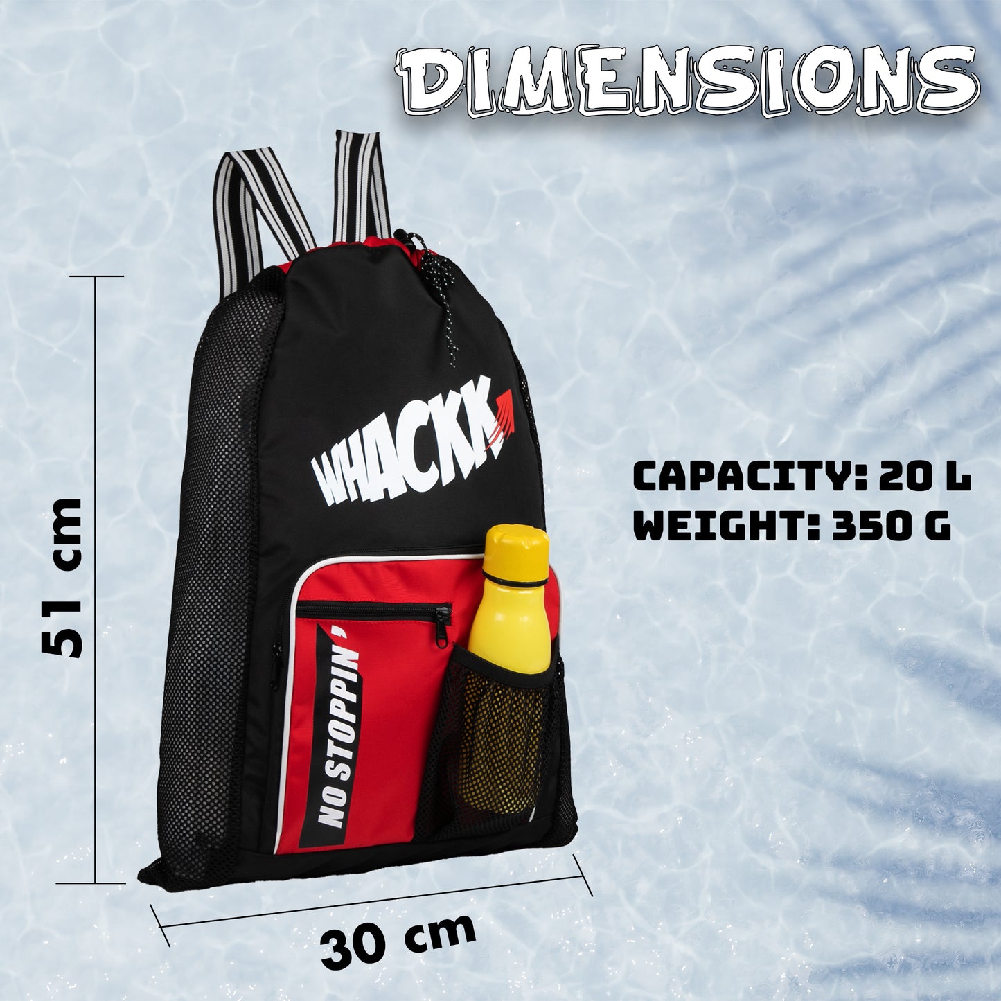 Freestyle Swimming Kit Bag 20L Red & Black