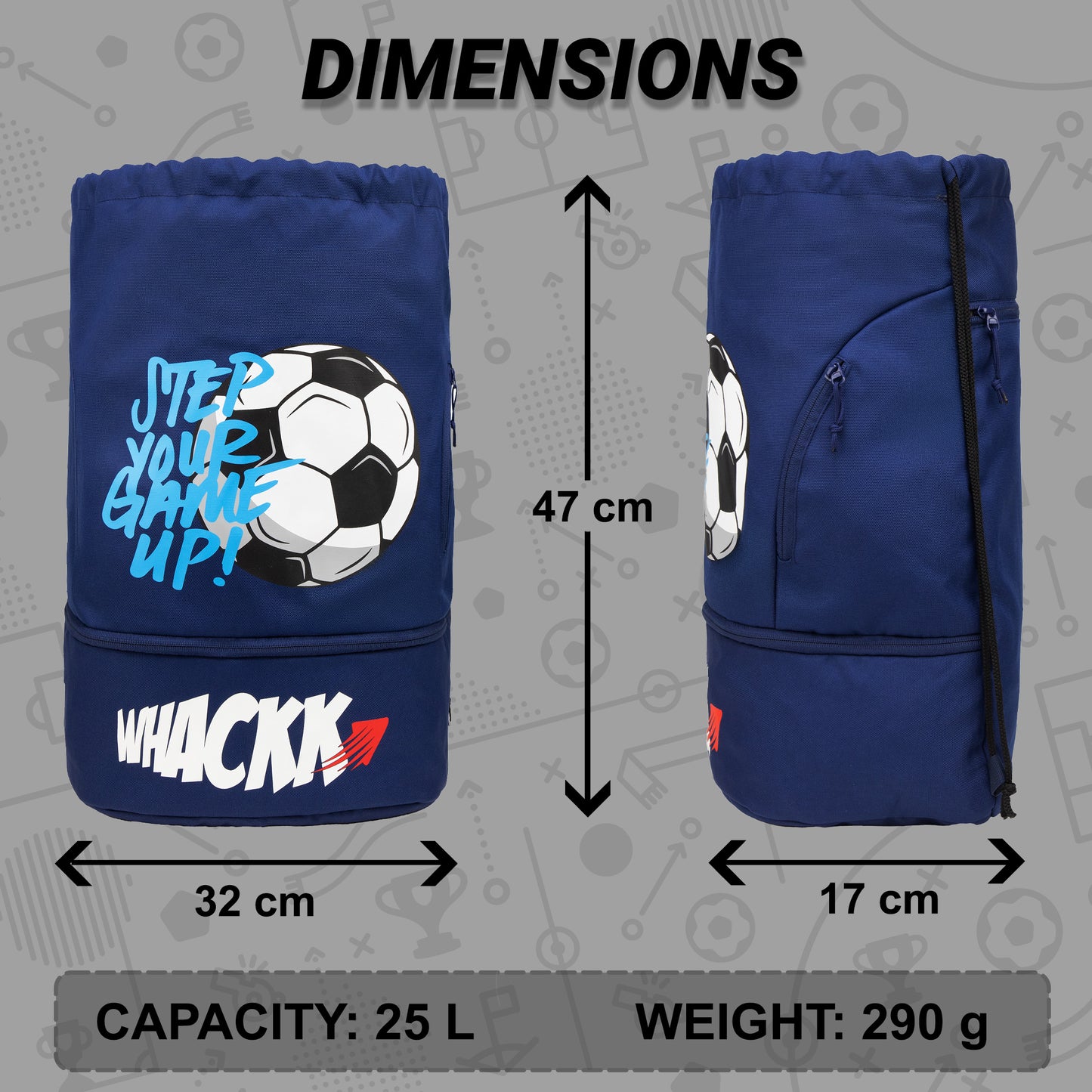 Blitz Soccer Football Kit Bag 21L Blue
