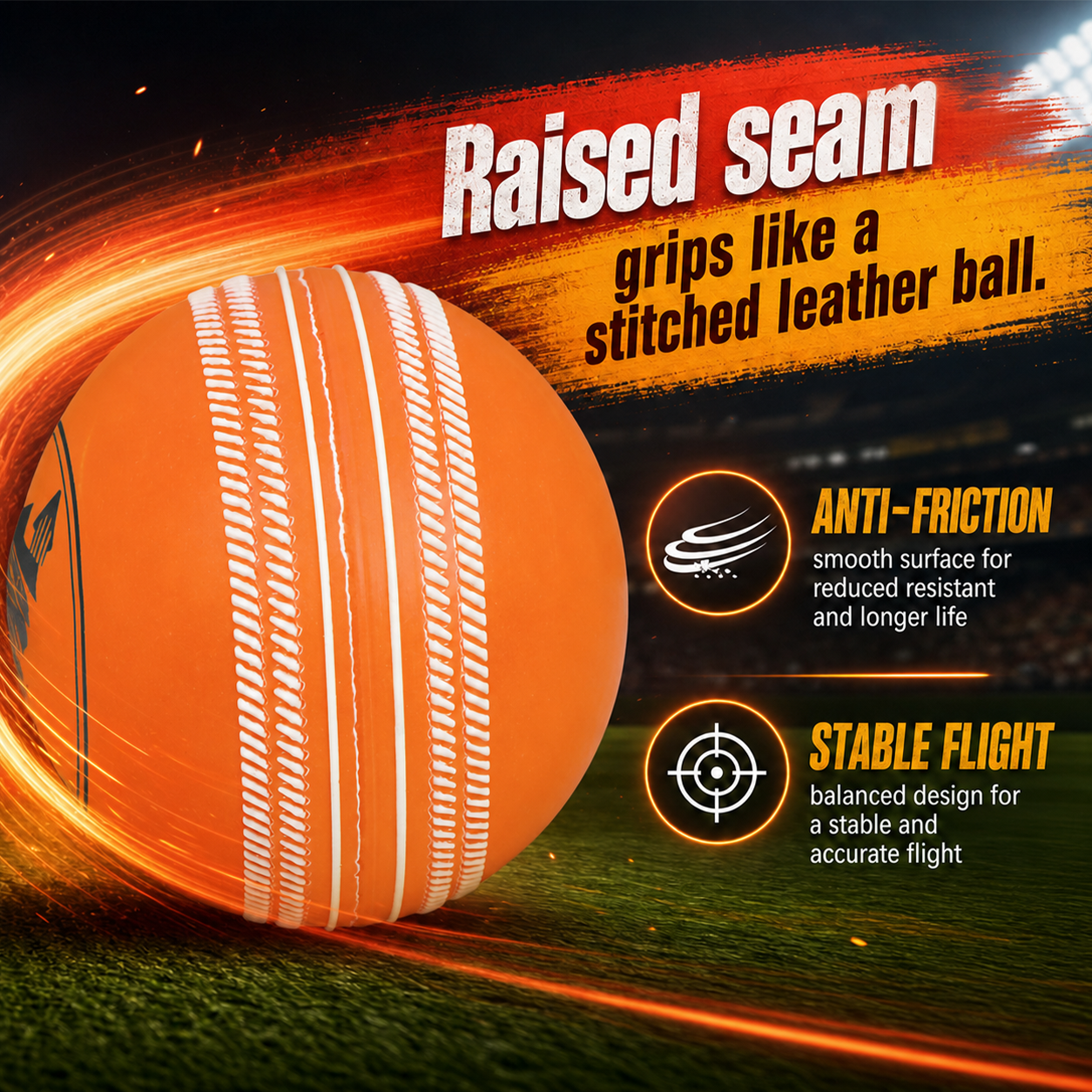WHACKK Wind Balls Set of 6 Multi-Colour | T-20 Synthetic Practice Cricket Balls | Swing Balls for Match, Training, Indoor, Outdoor & Street Cricket