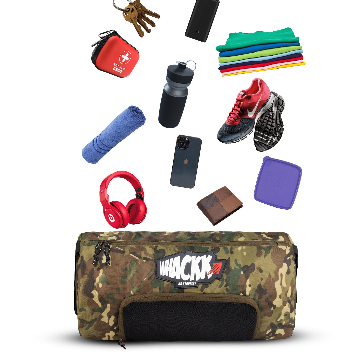 Track Wild Olive Green 31L |Gym Bags |Fitness Bag|Sports Duffle|Multipurpose Carry Bag |Travel Duffel Bag|Adjustable Strap|Air Ventilated pocket for shoes|Unisex|Sports Kit|Kitbag