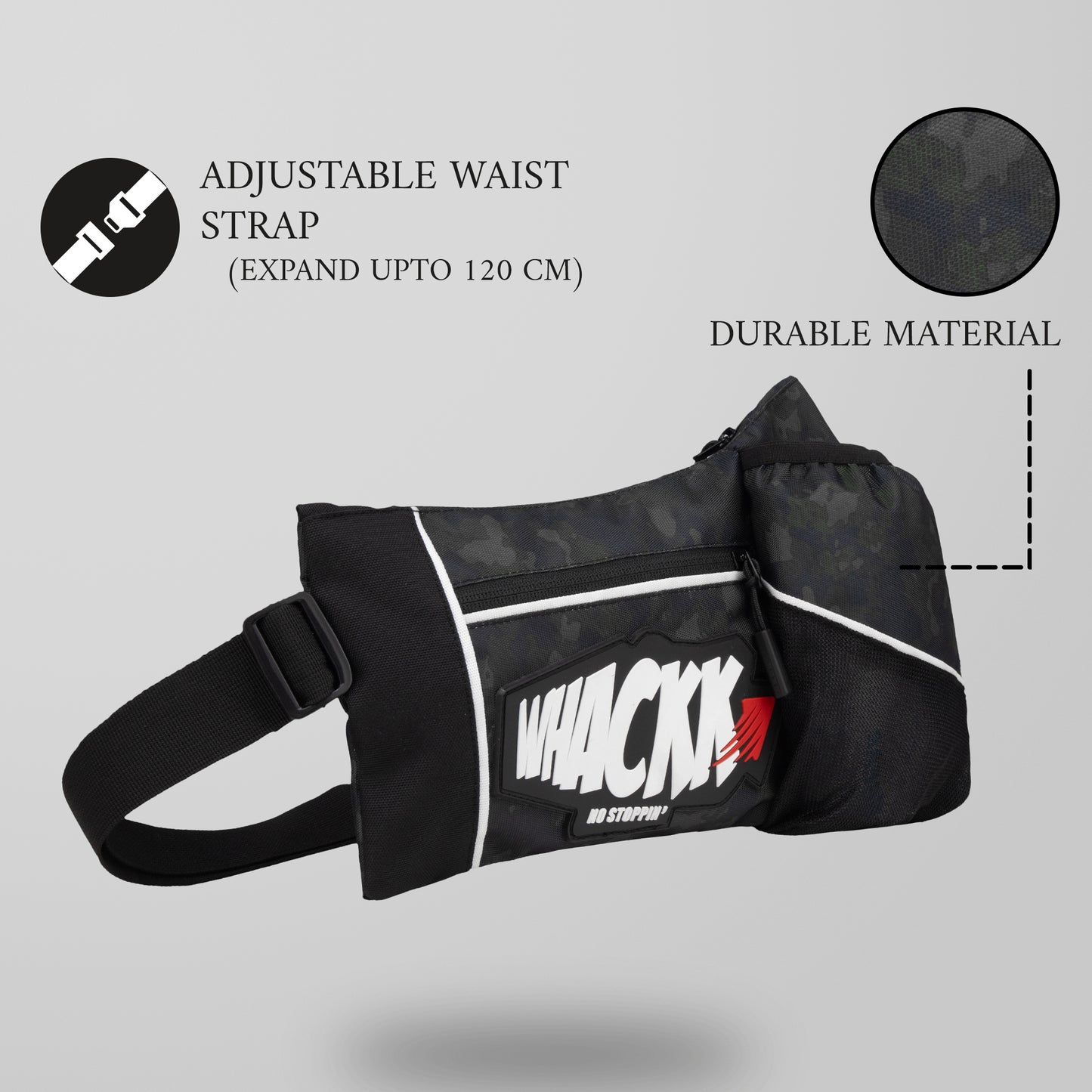 Alpine Wild Moss 2L Waist Bag / Marathon / Running / Fitness / trekking / hiking / camping / Lightweight Unisex