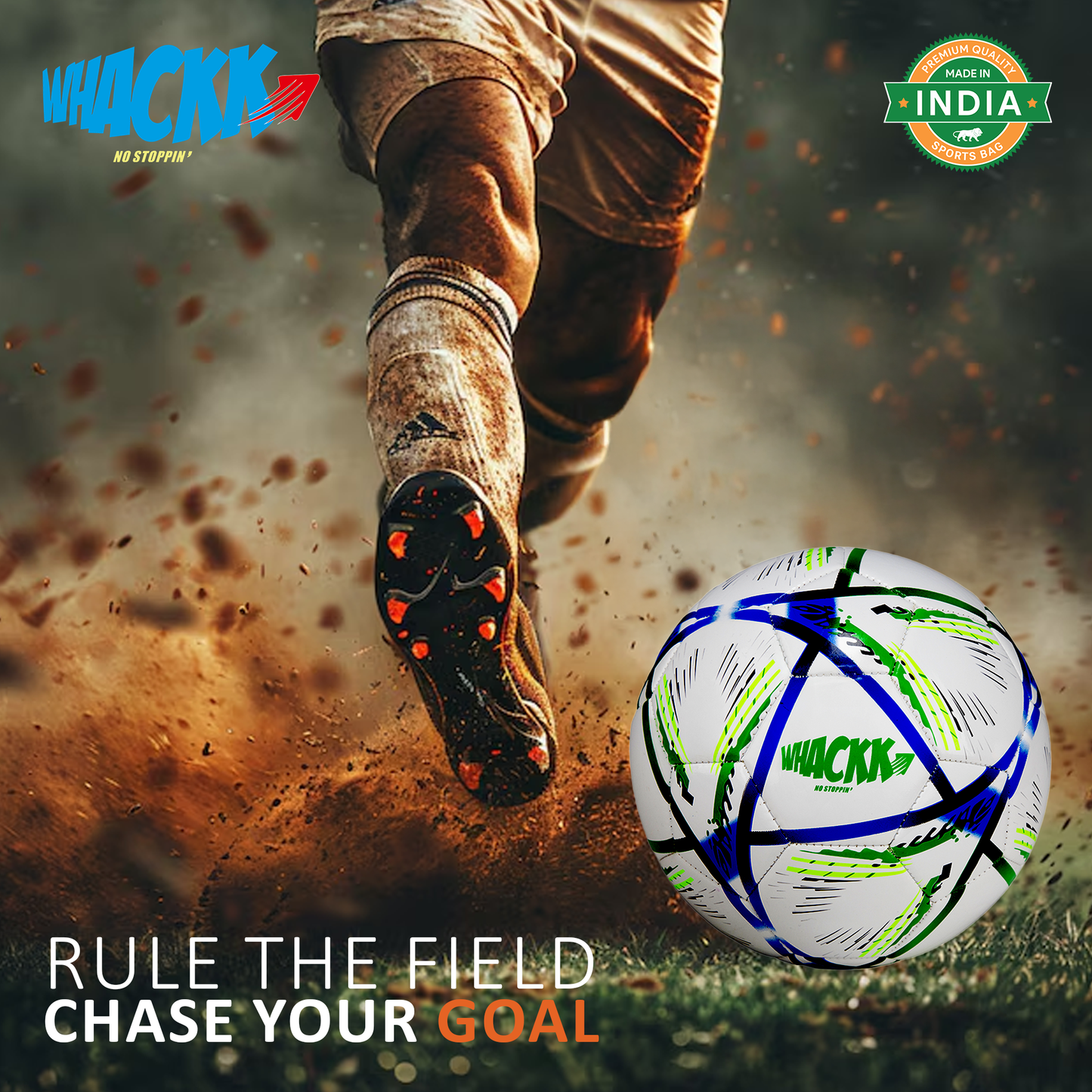 Whackk hagi football navy green