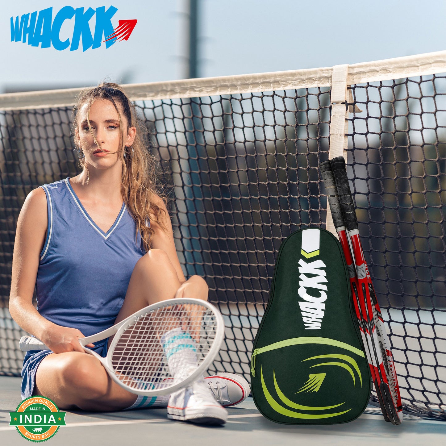 Ace Green 28L Unisex Lightweight Stylish Tennis Badminton Squash Equipment Kit Bag |Shuttle Bag |Shoe Pocket|Backpack Style|Spacious Storage Compartment|Rackets Tennis-6 Badminton-8