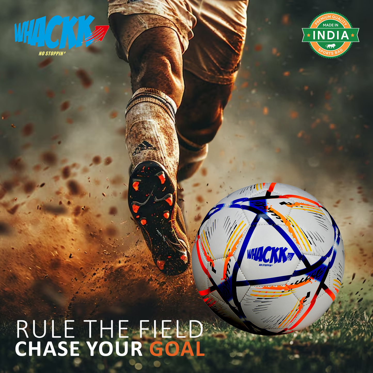 Whackk Hagi Football Navy orange