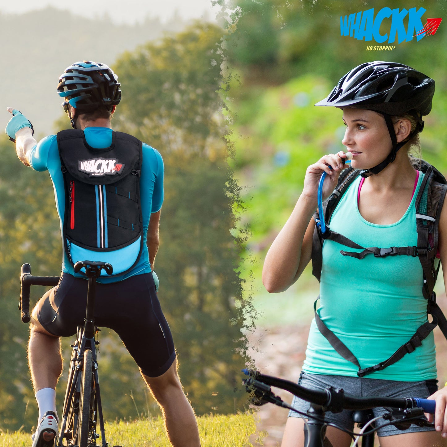 Aero Blue 5L Cycling Running Bag | Unisex Camping & Hiking | 2L Hydration Pouch Compartment Connecting Water ducts Pockets | Exercise & Fitness|