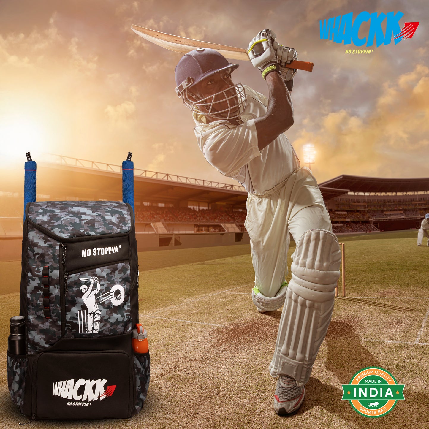 Kallis Grey Black 103L Unisex Cricket Kit Bag Backpack | Adult Size | 2 Bat | Shoe/Helmet Pocket | Main Compartment 18" Leg Pad |2 Bottle Holder | Easy Access Pocket | Player Edition Senior