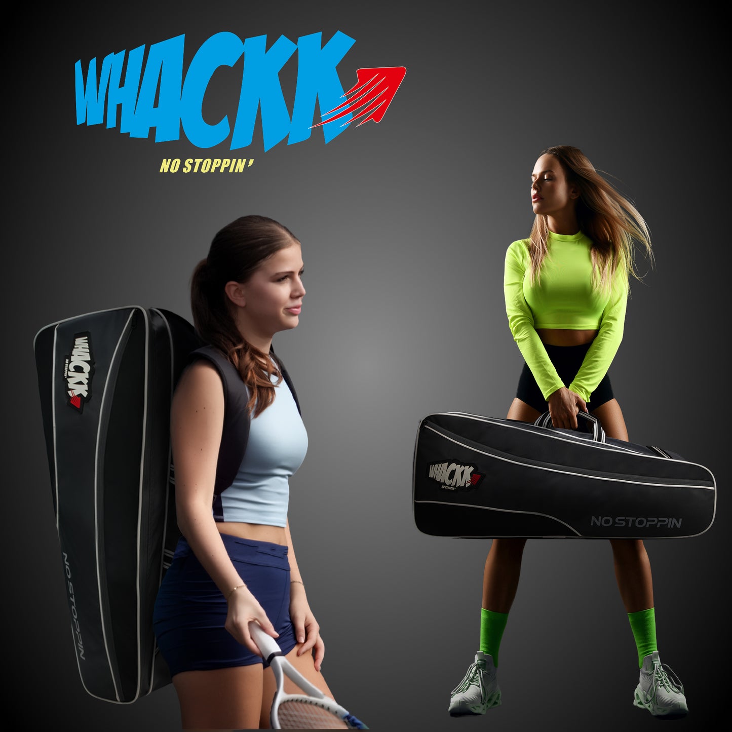 Vanguard Black Grey Tennis & Badminton Bag