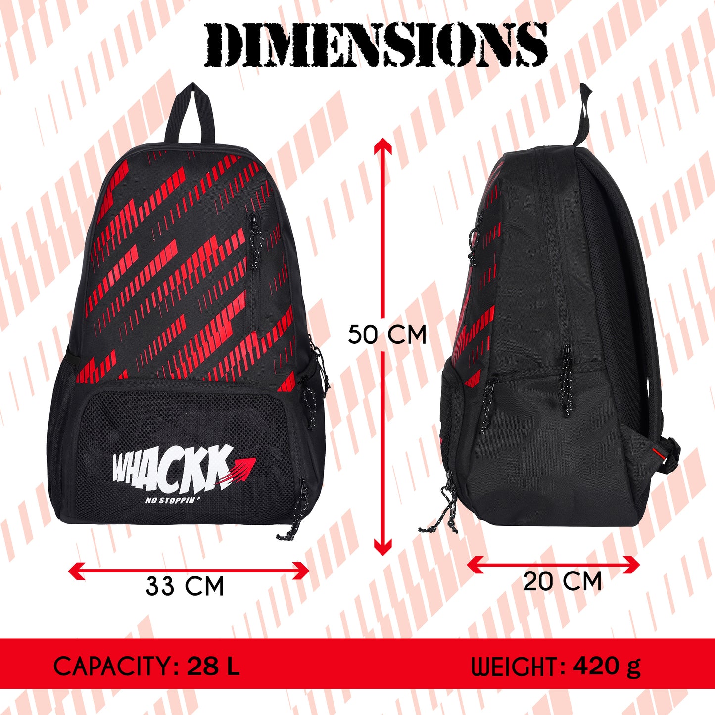 Thunderbolt Soccer Basketball Volleyball Kit Bag 28L Red