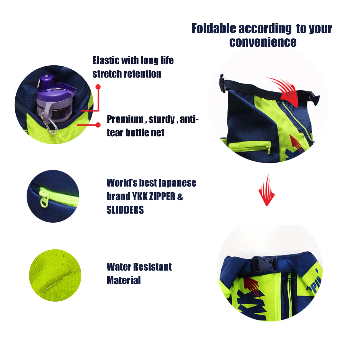 Brute Gym Yoga Exercise Fitness Bag 27L Navy Blue F.Green