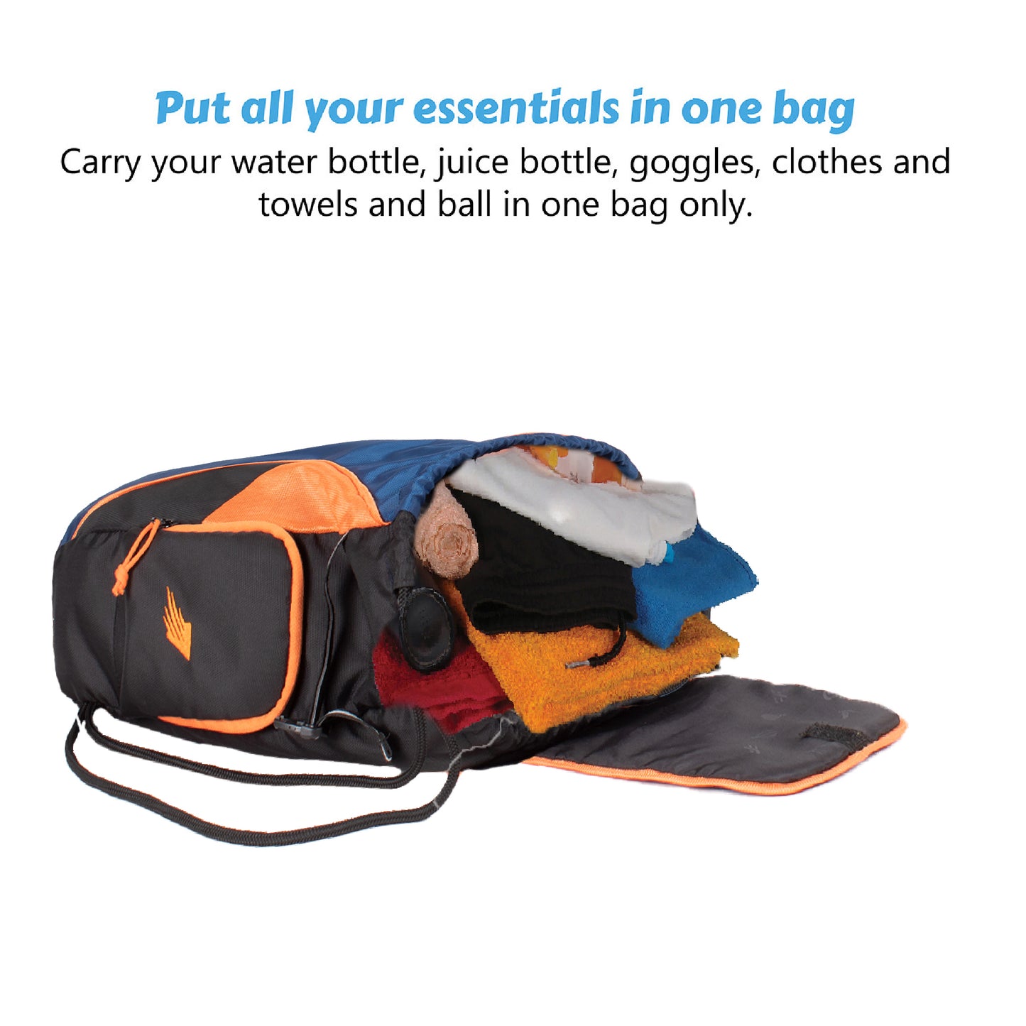 Storm Soccer Volleyball Basketball kit bag 19L Navy Orange