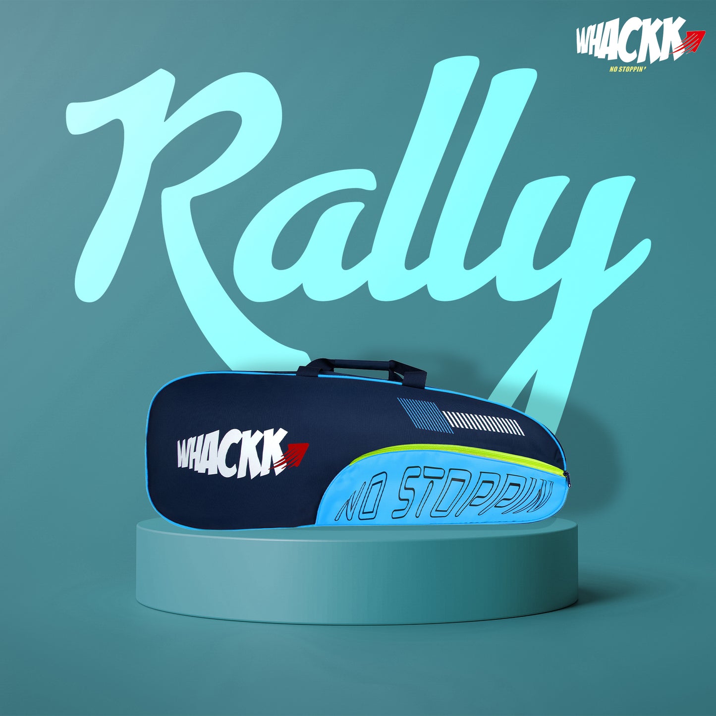 Rally Blue Navy |Unisex Lightweight Stylish Tennis Badminton Squash Shuttle Equipment Kit Cover Bag |2 Spacious Compartments|Backpack & Duffel Racket Tennis-4 Badminton-6