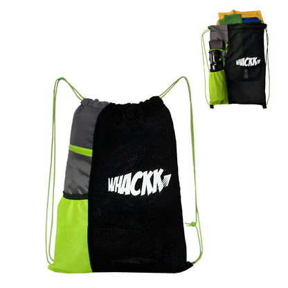 Joss Green 9L|Sports Bag|Swimming Equipment Bags|Netball Bags|Dry Bags|Drawstring Bag for Shoes & Clothes|Sports Gear|Accessory Pocket |Gym Bag |Tuition Bag|1 Bottle Holder