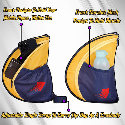 Twirl Table Tennis Kit Bag 5L Yellow
