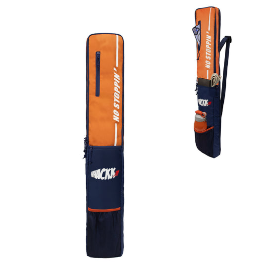 WHACKK Hayden Cricket Bat Cover Padded Orange | Premium Full Size Polyester Bat Sleeve with Carry Handle | Protective Cover for Wooden & Plastic Cricket Bats