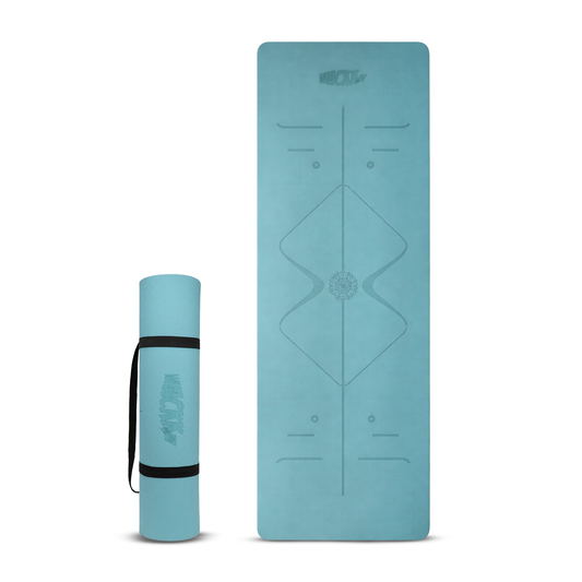 Alignment Yoga Mat in Fog Blue 8mm
