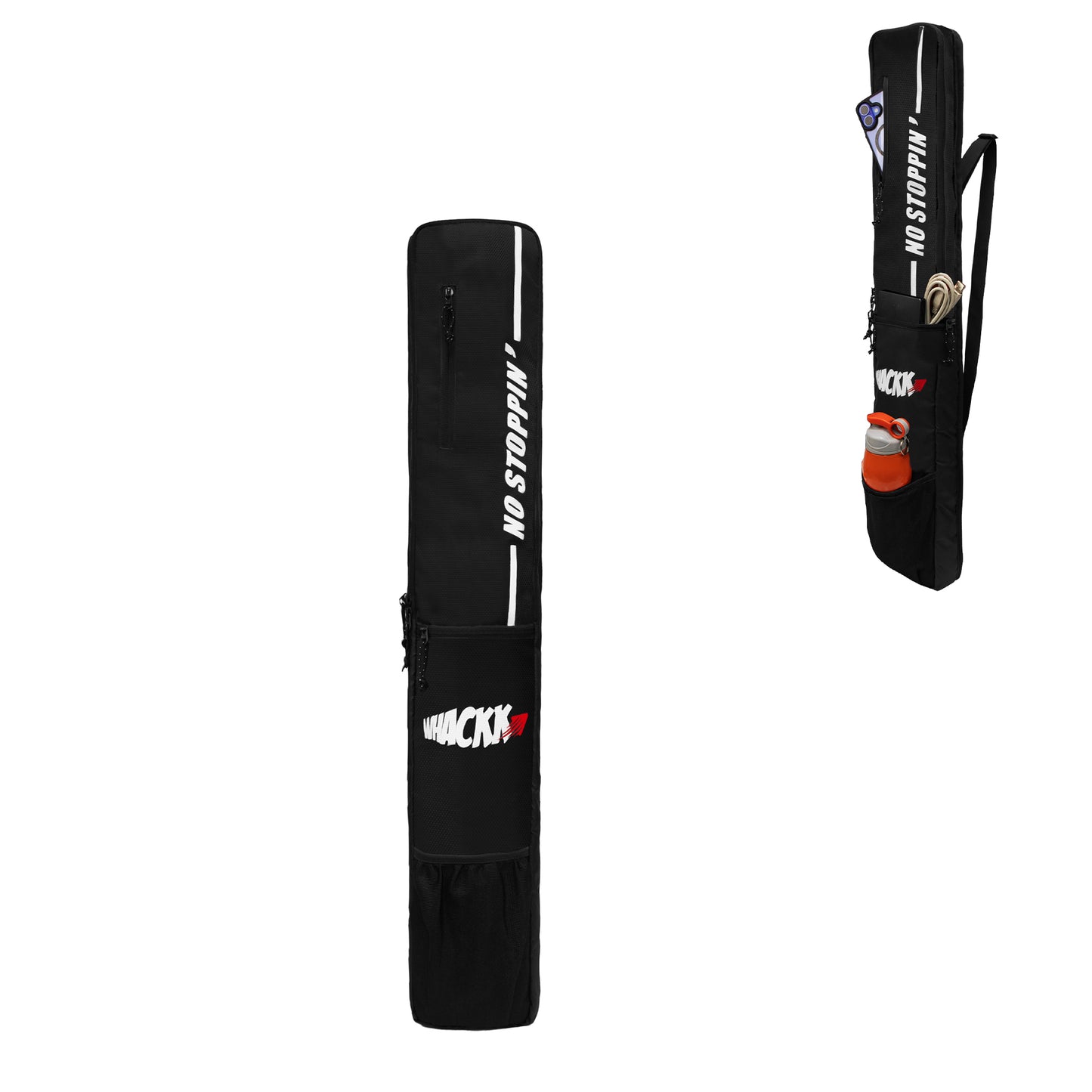 Hayden Black Cricket Bat Cover Polyester Material, Premium Full Size Cover for Wooden and Plastic Bats with Heavy Duty Stitched Strap