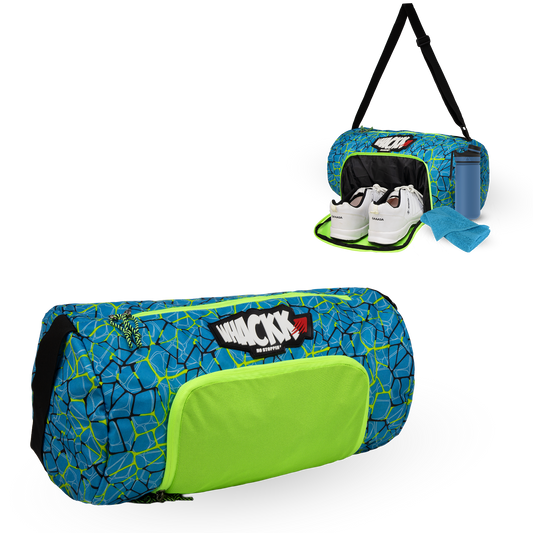 Track Blue 31L |Gym Bags |Fitness Bag|Sports Duffle|Multipurpose Carry Bag |Travel Duffel Bag|Adjustable Strap|Air Ventilated pocket for shoes|Unisex|Lightweight|Sports Kit|Kitbag