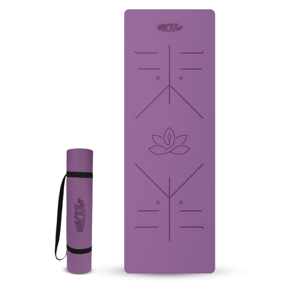 Alignment Yoga Mat Pink Purple 6mm