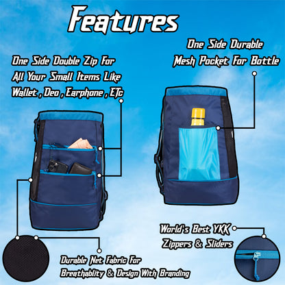 Goal Soccer Basketball Volleyball Kit Bag 31L Navy