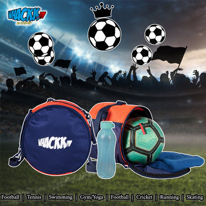 Kick Soccer Basketball Volleyball Kit Bag 15L Navy Orange