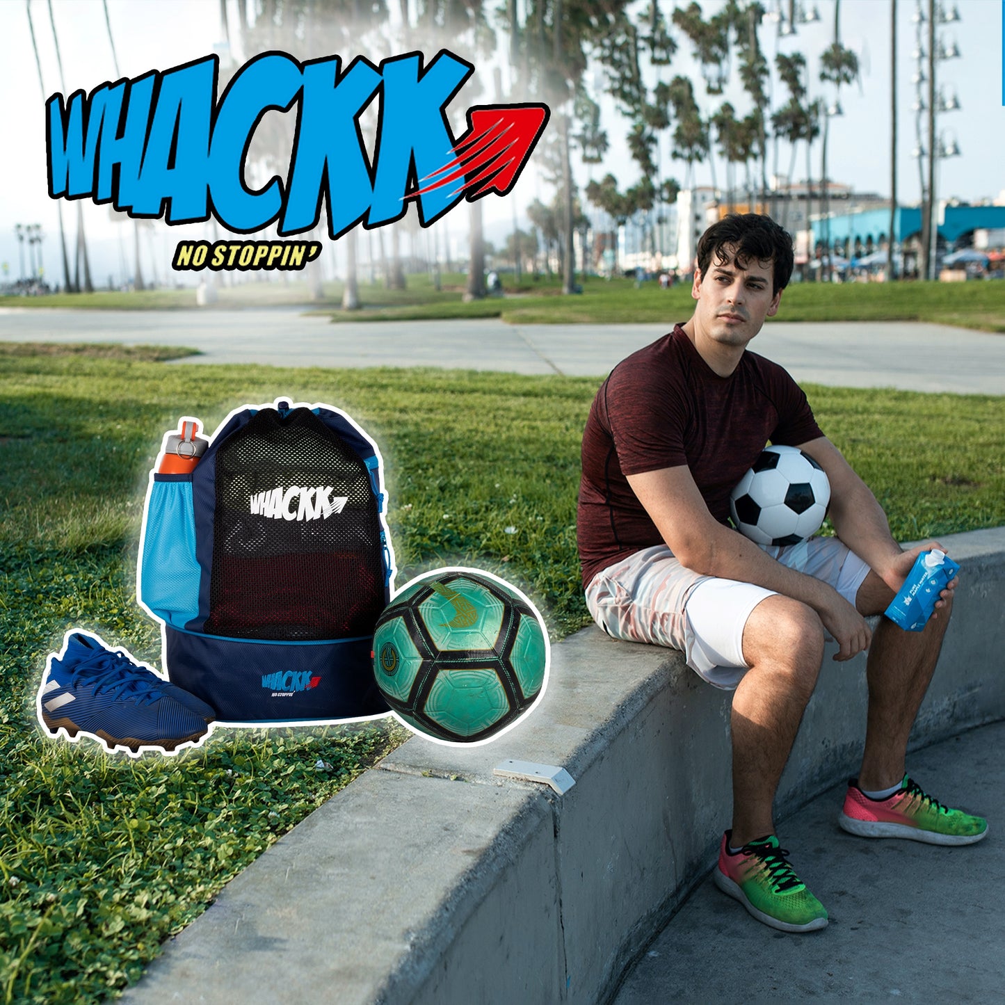 Goal Soccer Basketball Volleyball Kit Bag 31L Navy